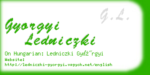 gyorgyi ledniczki business card